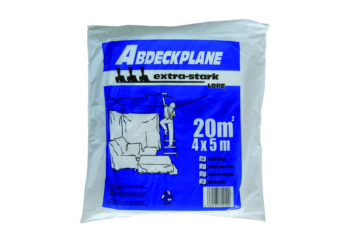 Abdeckplane transparent LDPE TYP 50 my „extra stark“ 4 x 5 m Article number KTX00463