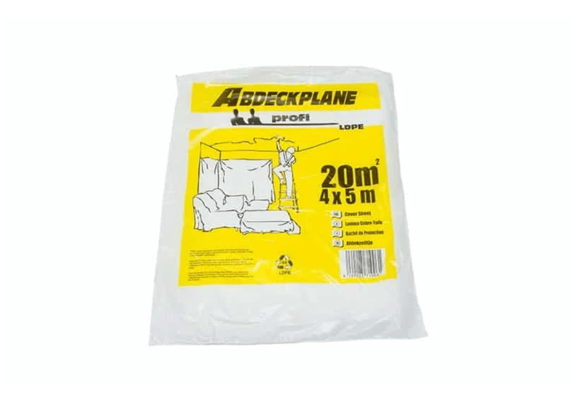 Abdeckplane transparent LDPE TYP 18 „stark“ 4 x 5 m Article number KTX10581