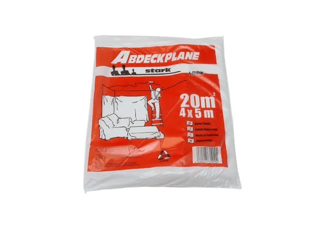 Abdeckplane transparent LDPE TYP30 „stark“ 4 x 5 m Article number KTX10582