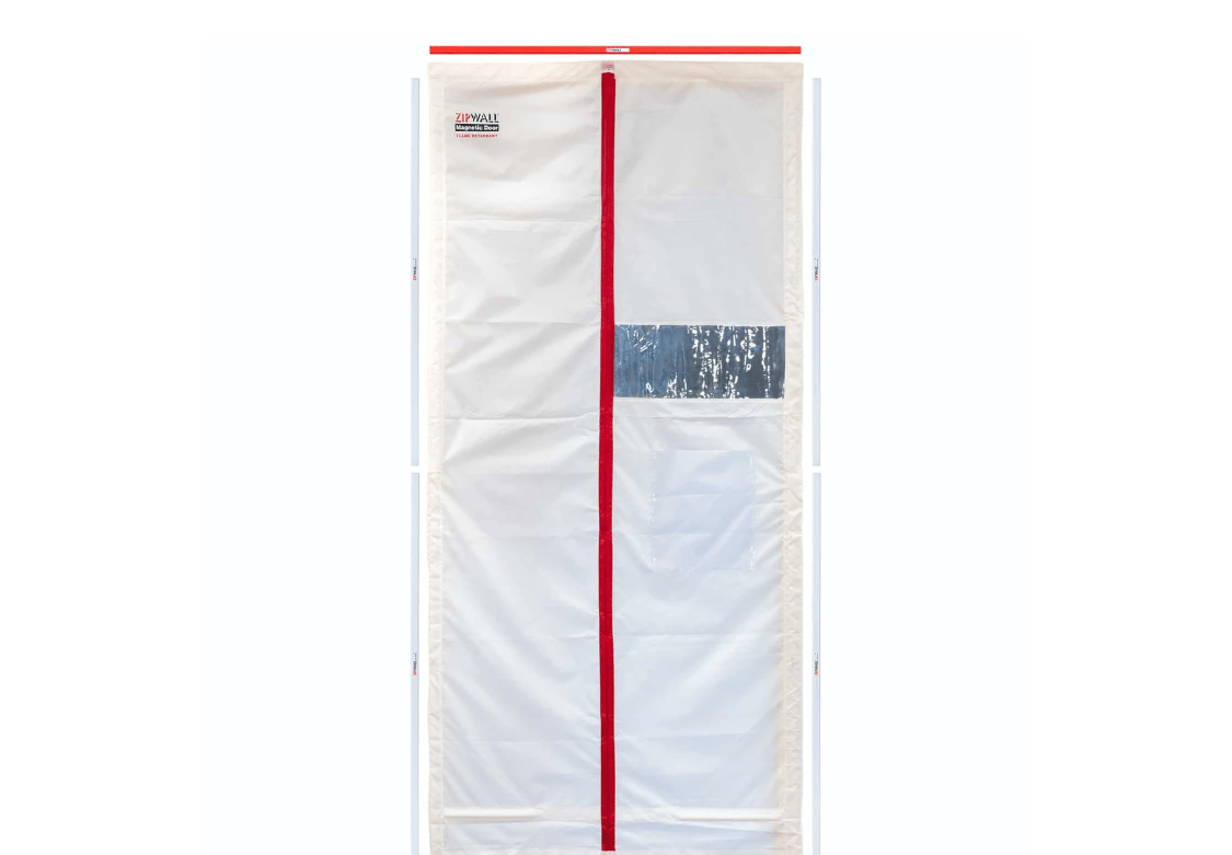 DualMag ZipWall® Stahlzargen Staubschutztür – Klebebandfreie Befestigung Article number KTX10812