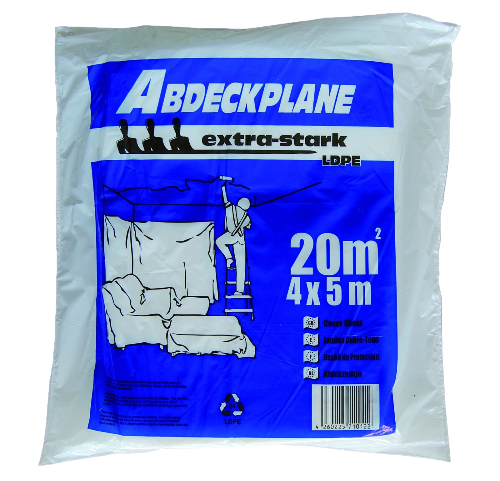 HDPE Abdeckplane 50 my extra stark 4m x 5m