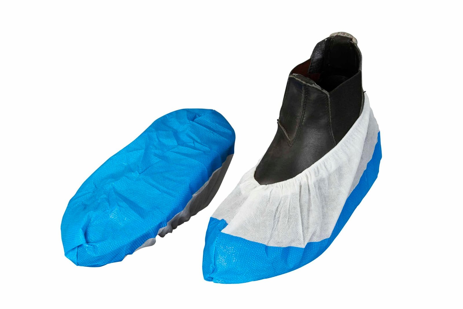 Uberziehschuhe Tango Blau Weiss 28589